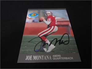 Joe Montana signed football card COA