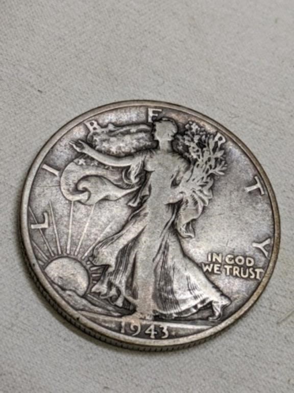 1943S Walking Liberty Half