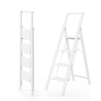 WOA WOA 4 Step Ladder, 4 Step Folding Ladder with