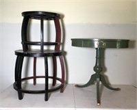 Lot of 3 Wooden Side Tables
