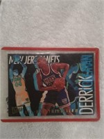 DERRICK COLEMAN NBA TRADING CARD IN CASE