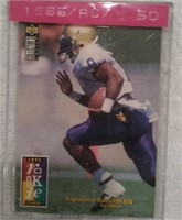 KAUFMAN 1995 ROOKIE NFL TRADING CARD IN GLASS