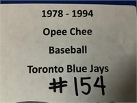 1978-1994 Opee Chee baseball Blue Jay cards