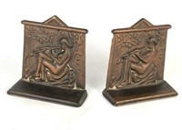 Pair of Cast Iron "Flute Player" Bookends