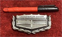 (1) Lincoln Mercury Vintage Car Emblem