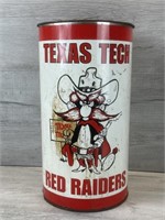 VINTAGE TEXAS TECH RED RAIDERS METAL WASTE CAN