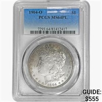 1904-O Morgan Silver Dollar PCGS MS64 PL