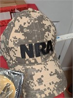 hats and nra belt buckle