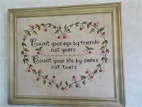 Count Your Age Cross stitch 20 x 17  UPSTAIRS