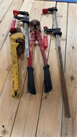 Lot of Miscellaneous Tools. Large Wrench, Large