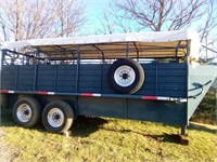 '81 16' Gooseneck Pipe Livestock Trailer