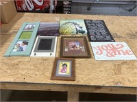 Picture frames, signs and chalk board 7x8 to