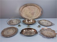 Assortment Of Silver Plate Trays