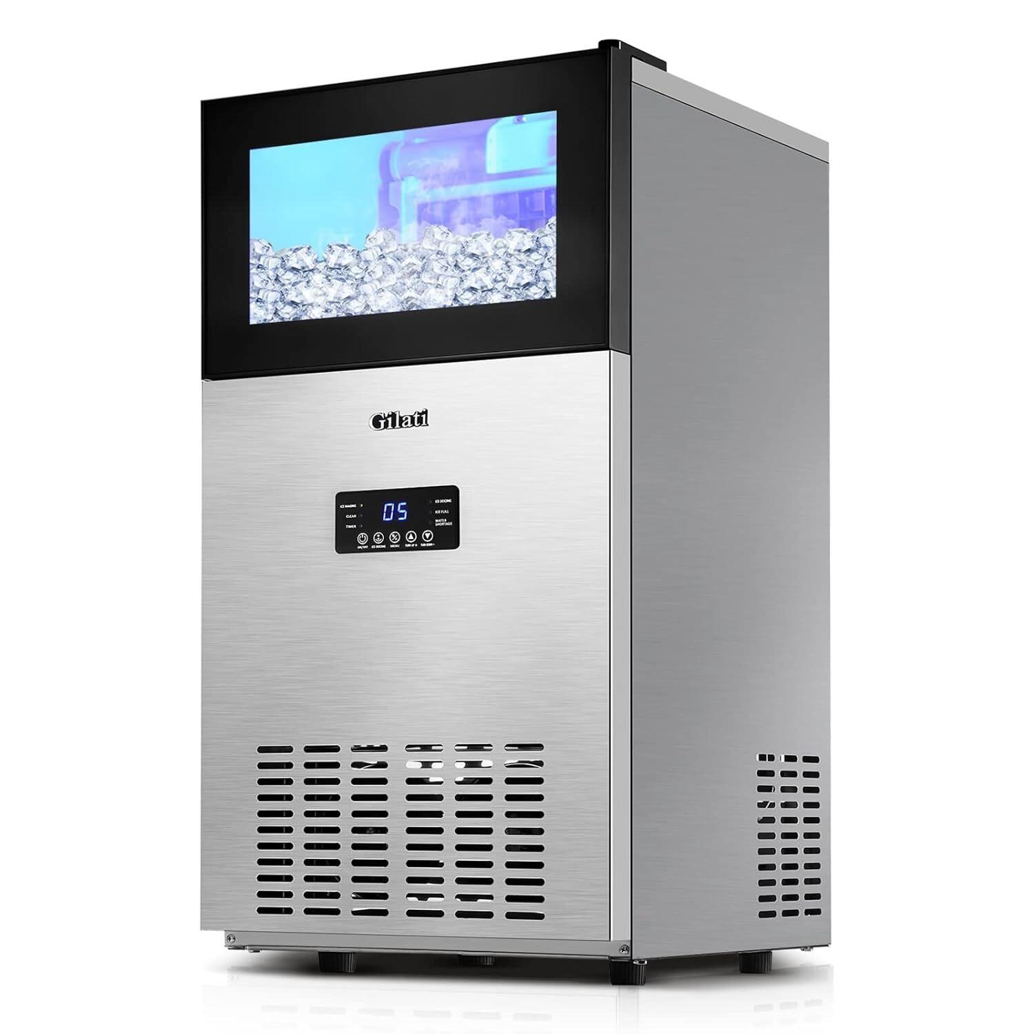 Upgraded Commercial Ice Maker  160LBS/24H  15Inch
