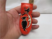 Vintage Halloween Owl-Moon & Witch Clicker Noise