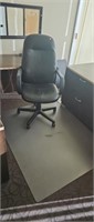 Office chair with carpet pad