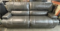 Leather Style Electric Reclining Sofa