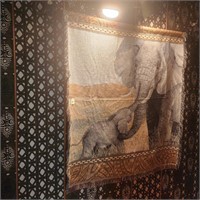 Wall Tapestry Depicting Elephants