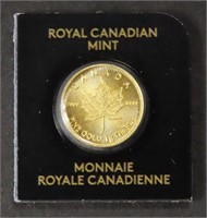 2022 CANADIAN MINT 1 GRAM 9999 GOLD MAPLE LEAF