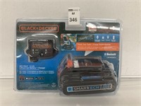 BLACK + DECKER 20V LITHIUM ION BATTERY + CHARGER