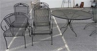 Mesh Iron Patio Table w/4 Chairs
