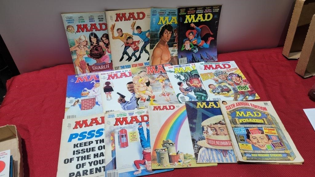 14 vintage mad magazines