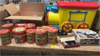 Tins, Train Toy Box, Vin. View Finders, Misc.