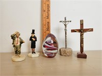 religious, art glass, sebastian miniatures