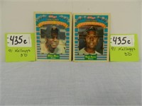 Hank Aaron, Willie Mays - Kellogs 3D Cards 1991