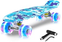 22" Complete Skateboard with colorful wheels - UNU