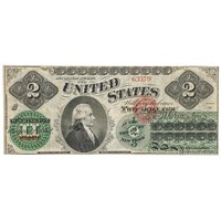 FR. 41 1862 $2 TWO DOLLARS LEGAL TENDER USN AU