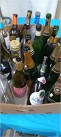Box of Wine and Liquor Bottles