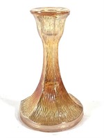 Marigold Carnival Glass Candle Stick 6.5H