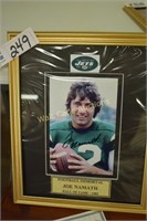 Namath Signed 8x10 photo