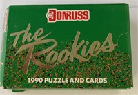 1990 DonRuss The Rookies Puzzle & Card Box