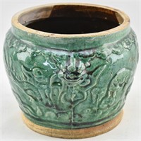 Jade Glazed Ceramic Chinese Planter Pot