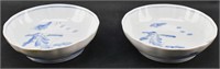 Pair Meiji Japanese Porcelain Blue & White Bowls