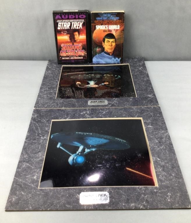 2 Star Trek audio book cassette tapes and Star