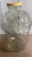 VTG Large Glass Piggy Bank