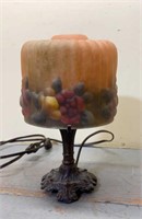 Puffy Reverse Painted Shade Desk Lamp 9in