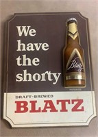 VTG Blatz Beer Wooden Ad Wall Hanging