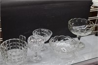 5 Clear Glass Pieces