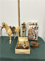 60s Marx Fort Apache Fighters Geronimo w/horse