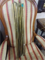 Collection of 21 Brass Stair Rods (73cm Wide)