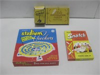 Four Vtg Board Games See Info