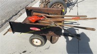 2 wheel lawn cart, yard tools