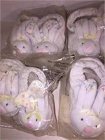 INFANT BABY BUNNY BOOTIES LOT, ASSORTED SIZES, NEW