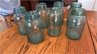 7)blue ball jars