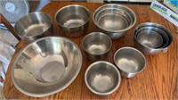 Lg lot of stainless bowls