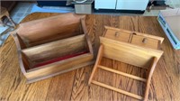 Wood mail holder & shelf